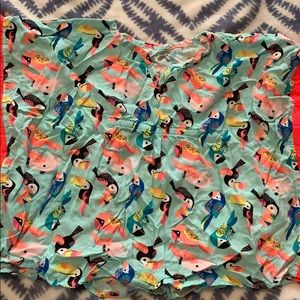 Adorable Bathing Suit coverup with pink fringe!